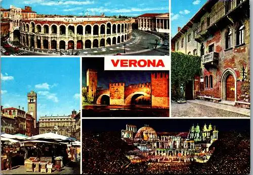 48267 - Italien - Verona , Mehrbildkarte - gelaufen 1976
