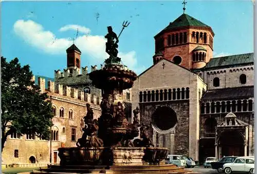 48275 - Italien - Trento , Palazzo Pretario , Castelletto , Fontana del Nettuno e Duomo - gelaufen 1972