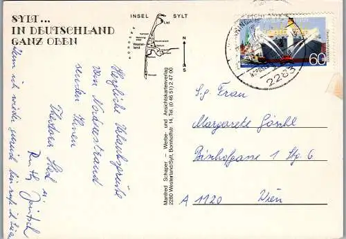 48291 - Deutschland - Sylt , Friesenhäuser , Mehrbildkarte  - gelaufen 1989