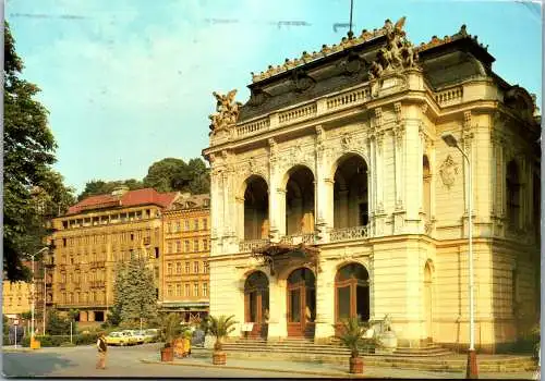 48306 - Tschechische Republik - Karlovy Vary , Karlsbad , Divadlo Vitezslava Nezvala - gelaufen 1989