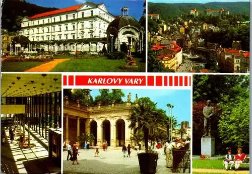 48310 - Tschechische Republik - Karlovy Vary , Sadova kolonada , Celkovy pohled , Vridelni kolonada , Mehrbildkarte