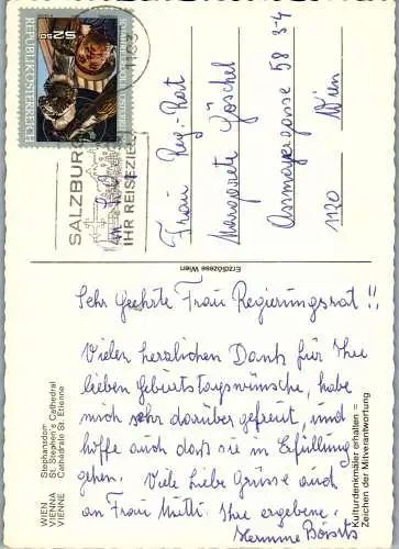 48330 - Wien - Vienna , Stephansdom - gelaufen 1986