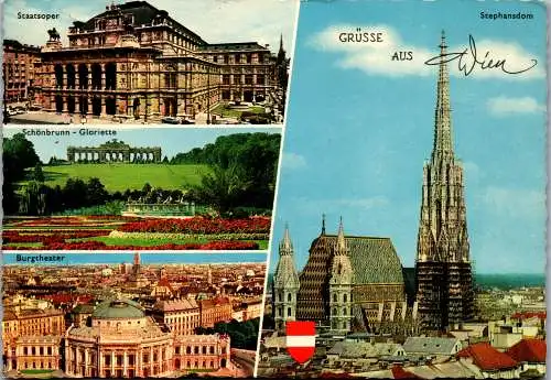 48337 - Wien - Vienna , Mehrbildkarte - gelaufen 1966