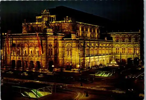 48339 - Wien - Vienna , Staatsoper , Festbeleuchtung - gelaufen 1969