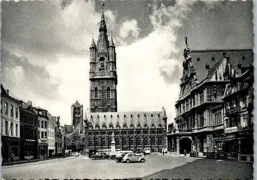 48350 - Belgien - Gant , Gent , Place Saint Bavon et Beffroi - nicht gelaufen