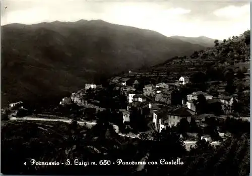 48355 - Italien - Pornassio , S. Luigi , Panorama con Castello - nicht gelaufen