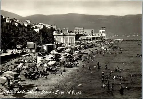 48361 - Italien - Loano , Riviera della Palme , L'ora del bagno , Strand - nicht gelaufen