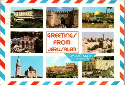 48400 - Israel - Jerusalem , Mehrbildkarte - gelaufen 1993
