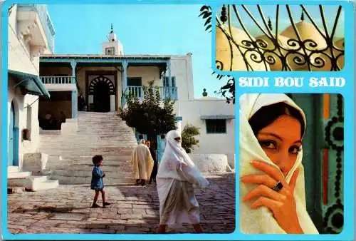 48410 - Tunesien - Sidi Bou Said , Mehrbildkarte - gelaufen 1982