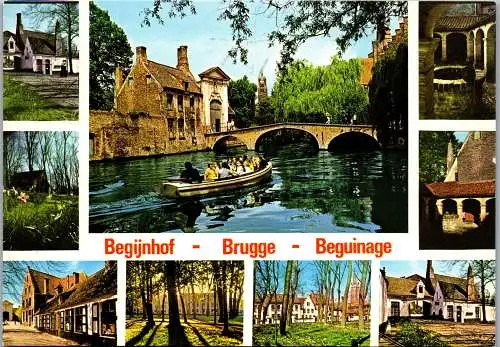 48414 - Belgien - Brugge , Begijnhof , Beguinage , Mehrbildkarte - gelaufen 1980