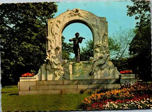 48427 - Wien - Vienna , Johann Strauß Denkmal - gelaufen 1970