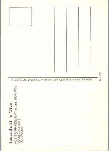 48436 - Wien - Vienna , Postsparkassenamt , Georg Cochplatz 2 , Otto Wagner , Jugendstil - nicht gelaufen