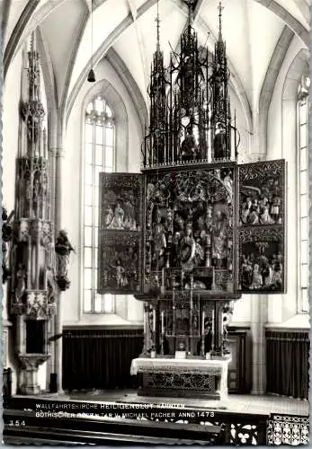 48446 - Kärnten - Heiligenblut , Wallfahrtskirche Heiligenblut , Gothischer Hochaltar v. Michael Pacher - nicht gel