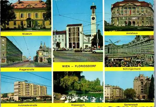 48457 - Wien - Vienna , Floridsdorf , Pragerstraße , Autokaderstraße , Schlingermarkt - gelaufen 1977