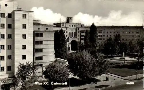 48463 - Wien - Vienna , Wien XXI , Gartenstadt , Karl Seitz Hof - gelaufen 1964