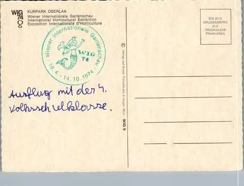 48480 - Wien - Vienna , Wiener Internationale Gatenschau , Kurpark Oberlaa - nicht gelaufen 1974