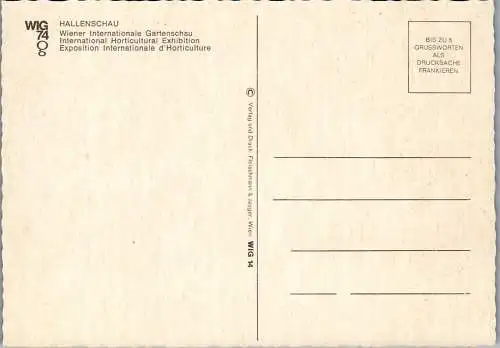 48485 - Wien - Vienna , Wiener Internationale Gatenschau , Hallenschau - nicht gelaufen 1974