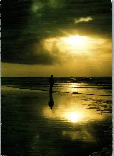 48491 - Deutschland - Nordsee , Sonnenuntergang an der Nordsee - gelaufen 1996