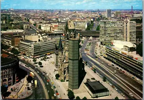 48494 - Deutschland - Berlin , Blick vom Europa Center auf die Kaiser Wilhelm Gedächtniskirche - gelaufen 1986