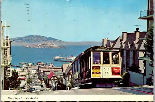 48526 - USA - San Francisco , Cable Car , Hyde Street - gelaufen 1971
