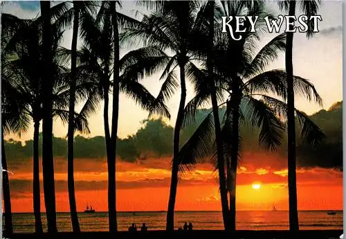 48536 - USA - Key West , Sunset , Florida - gelaufen 1997