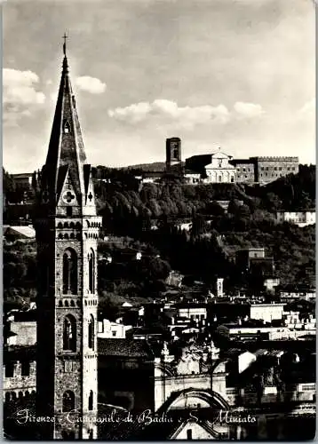 48541 - Italien - Firenze , Florenz , Campanile di Badia e S. Miniato - gelaufen 1954