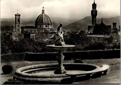 48546 - Italien - Firenze , Panorama , Brunnen - gelaufen 1957