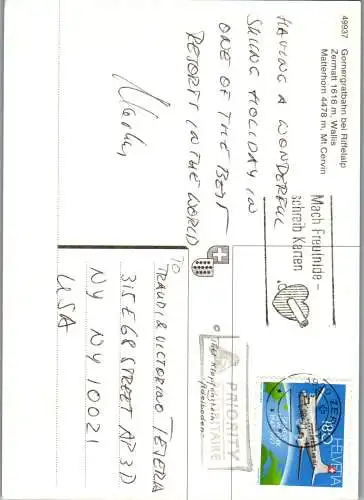 48598 - Schweiz - Zermatt , Gornergratbahn bei Riffelalp , Matterhorn , Mont Cervin - gelaufen 1998