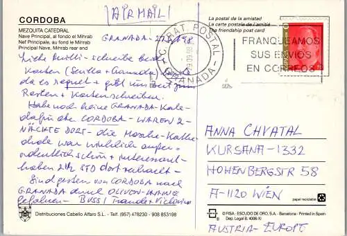 48603 - Spanien - Cordoba , Mezquita Catedral - gelaufen 1998