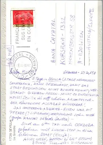 48607 - Spanien - Sevilla , La Giralda - gelaufen 1998