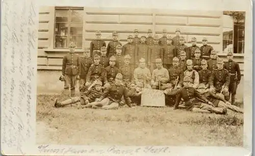 48619 - Militaria - Aufnahme , Soldaten , Regiment - gelaufen 1915
