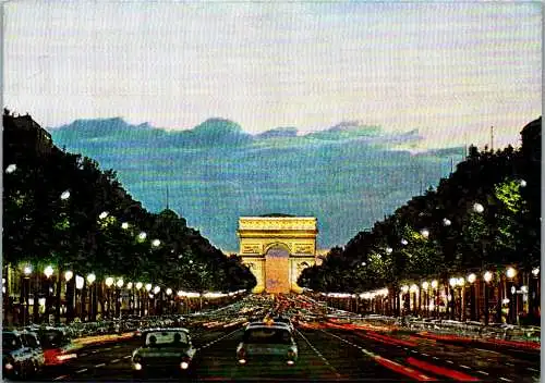 48625 - Frankreich - Paris , Les Champs Elysees et l'Arc de Triomphe - nicht gelaufen