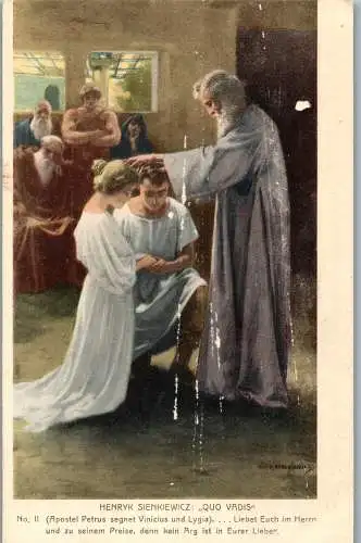 48627 - Künstlerkarte - Henryk Sienkiewicz , Quo Vadis - gelaufen