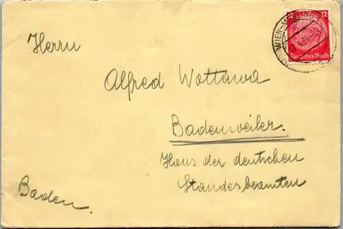 48661 - Brief - Österreich , Wien - Badenweiler , leer - gelaufen 1939