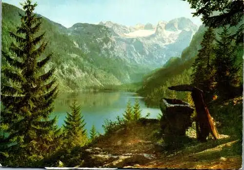 48713 - Oberösterreich - Gosausee , mit Dachstein - gelaufen 1970