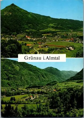 48733 - Oberösterreich - Grünau , im Almtal , Zwillingskogel , Panorama - gelaufen