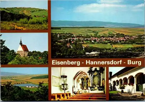 48743 - Burgenland - Eisenberg , Hannersdorf , Burg , Mehrbildkarte - gelaufen