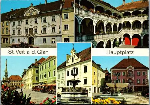 48762 - Kärnten - St. Veit a. d. Glan , Hauptplatz , Mehrbildkarte - gelaufen 1982