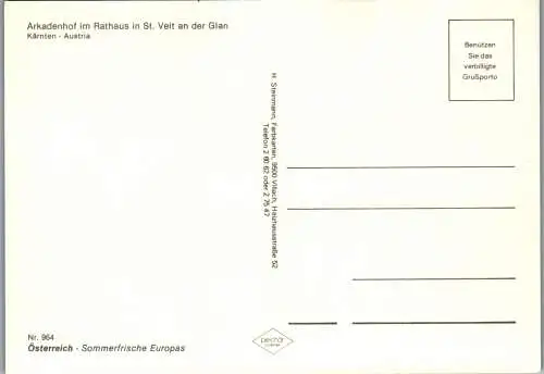 48764 - Kärnten - St. Veit a. d. Glan , Arkadenhof im Rathaus - nicht gelaufen