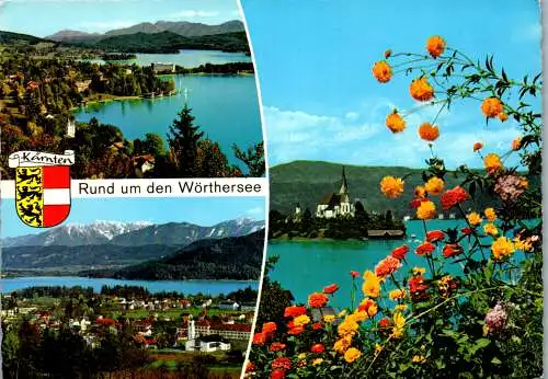 48773 - Kärnten - Wörthersee , Pörtschach , Krumpendorf , Maria Wörth , Mehrbildkarte - gelaufen 1973