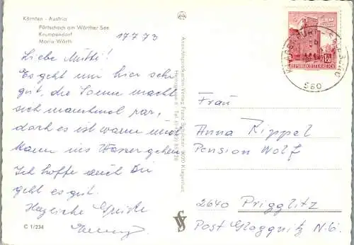 48773 - Kärnten - Wörthersee , Pörtschach , Krumpendorf , Maria Wörth , Mehrbildkarte - gelaufen 1973