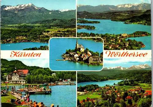 48780 - Kärnten - Wörthersee , Velden , Reifnitz , Maria Wörth , Pörtschach , Mehrbildkarte - gelaufen