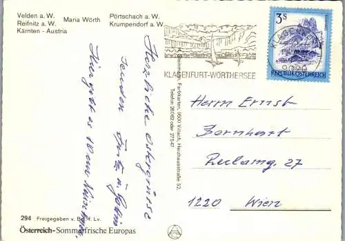 48780 - Kärnten - Wörthersee , Velden , Reifnitz , Maria Wörth , Pörtschach , Mehrbildkarte - gelaufen