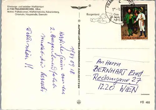 48788 - Burgenland - Frauenkirchen , Wallfahrtsort , Mehrbildkarte - gelaufen 1984