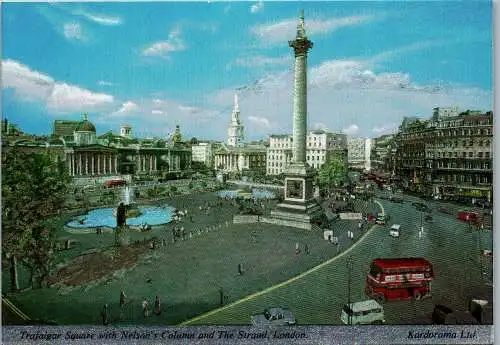 48810 - Großbritannien - London , Trafalgar Square with Nelson's Column and The Strand - nicht gelaufen