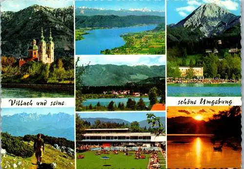 48830 - Kärnten - Villach , Ossiachersee , Faakersee , Magdalenensee , Dobratsch , Warmbad - gelaufen 1973