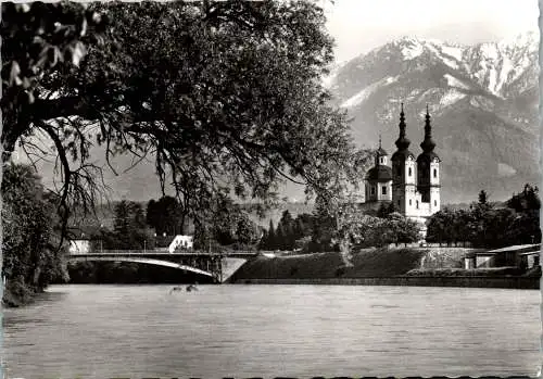 48834 - Kärnten - Villach , Draupartie mit Kreuzkirche - gelaufen 1967