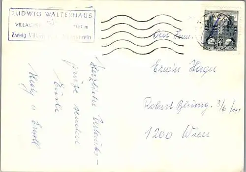 48835 - Kärnten - Villach , Ludwig Walterhaus am Gipfel der Villacher Alpe - gelaufen 1966