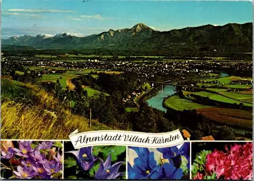 48837 - Kärnten - Villach , mit den Karawanken , Mittagskogel - gelaufen 1977