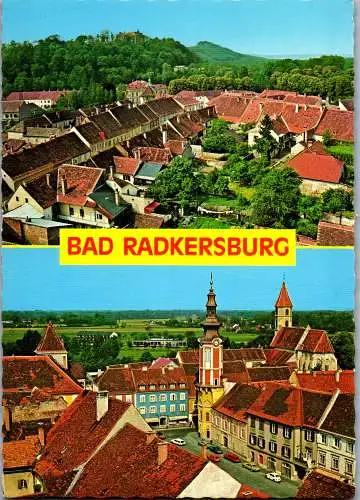 48859 - Steiermark - Bad Radkersburg , Panorama über den Dächern - gelaufen 1980